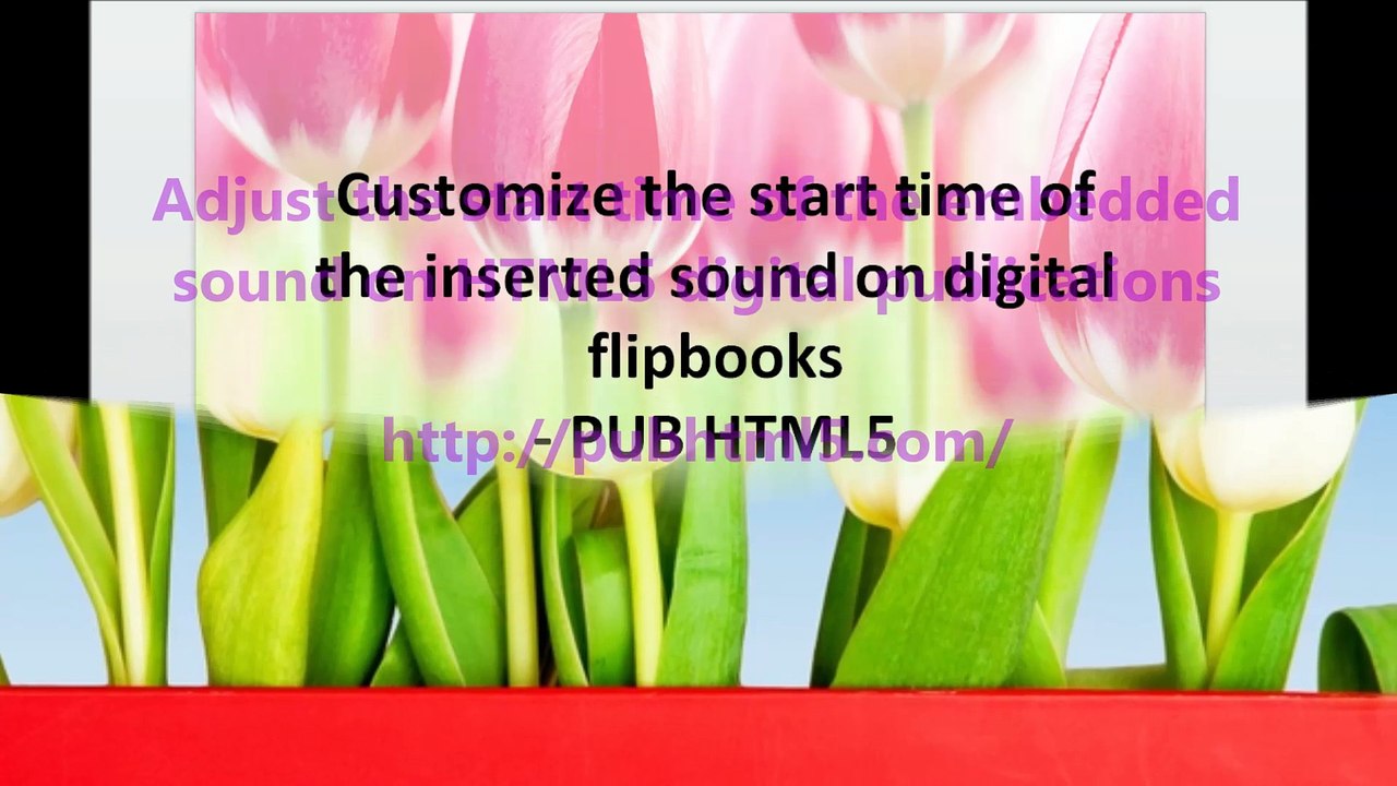 Video Tutorial - How to adjust the start time of the embedded sound on the page flip eBook?