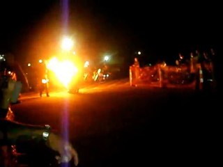 Patrick Stephens Rides While On Fire