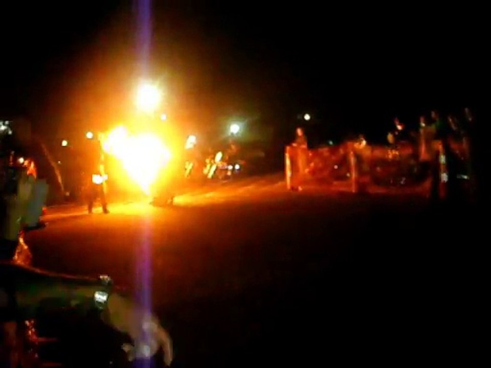 Patrick Stephens Rides While On Fire