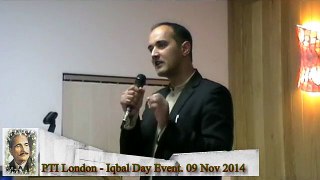 Adeel Lodhi(VP PTI London) speech on Iqbal Day event in London.
