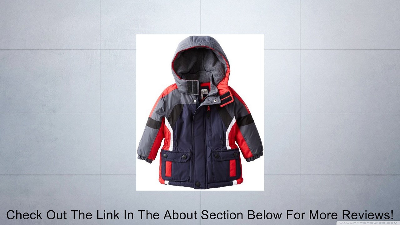 London Fog Little Boys' Colorblock Parka, Navy, 3T Review
