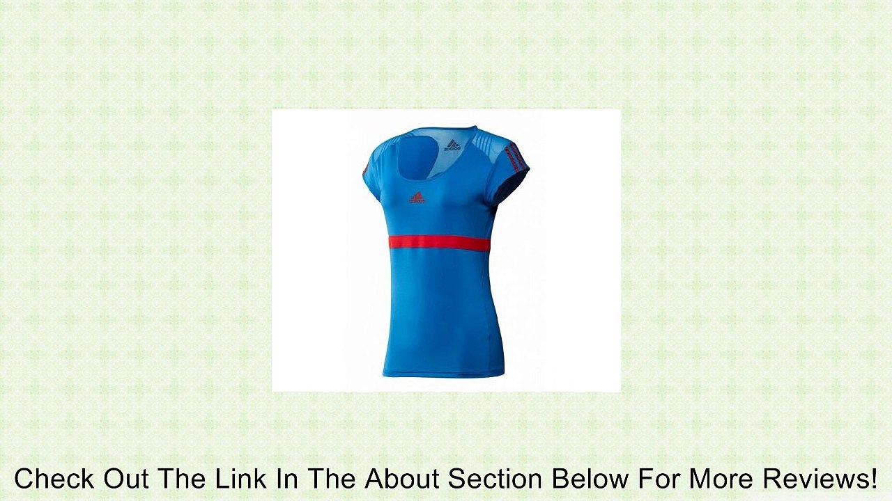 ADIDAS Barricade Ladies Capsleeve Top, Blue/Red, L Review