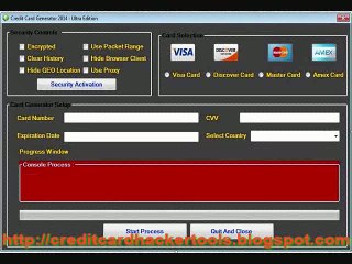 Credit Card Generator newest working version 2014