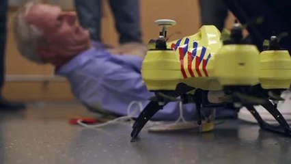 Un drone équipé d'un défibrilateur, le drone-ambulance
