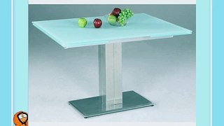 Chintaly Tatiana Extendable Dining Table in Brushed Stainless Steel