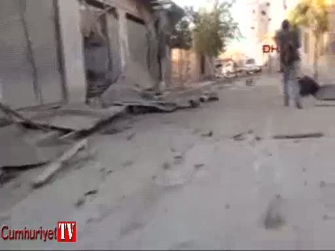 Harabeye dönen Kobani böyle görüntülendi