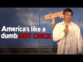 Stand Up Comedy by Tom Simmons - America's like a dumb hot chick