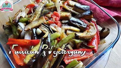 Fırında biberli patlican