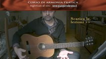 Esempi accordi di settima a 3 voci Lezioni di chitarra