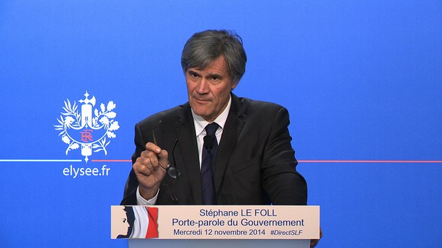 Point de presse de Stéphane Le Foll, porte-parole du Gouvernement, le 12 novembre 2014