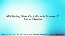 .925 Sterling Silver Cubic-Zirconia Bracelet, 7