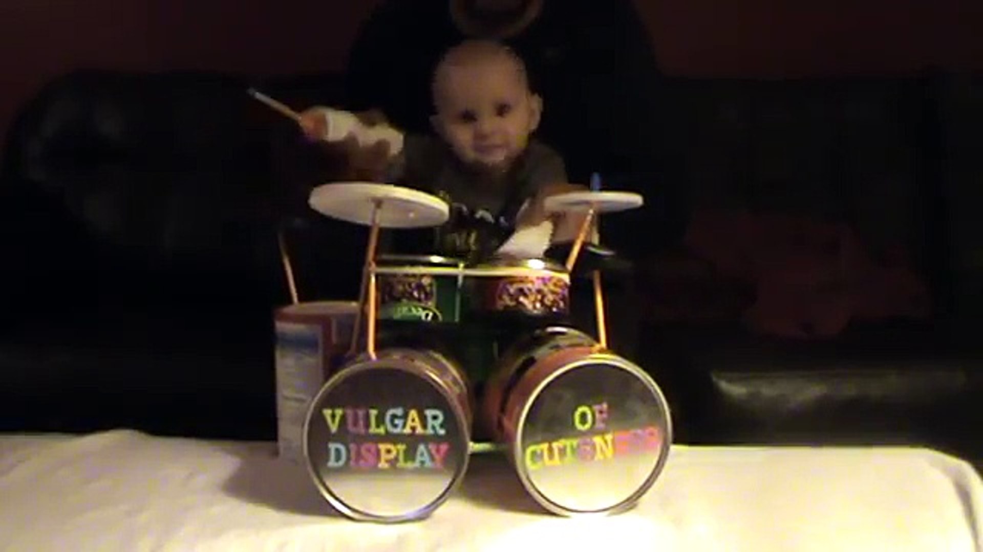 Baby Wyatt Plays Drums To Heavy Metal Music Pantera Video Dailymotion