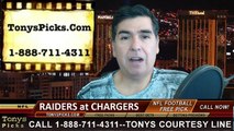 San Diego Chargers vs. Oakland Raiders Free Pick Prediction NFL Pro Football Odds Preview 11-16-2014