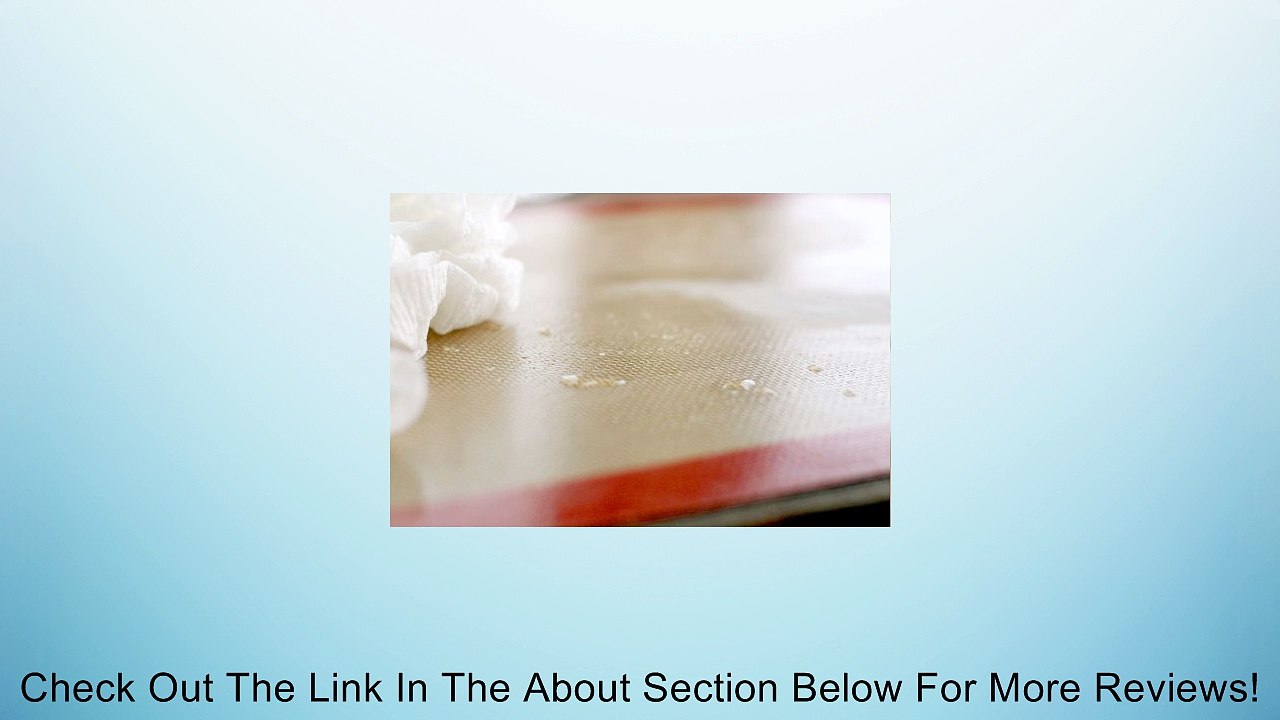 Malinastique Nonstick Silicone Baking Mat - Professional Flexible Pastry & Cooking Liner - Oven & Microwave & Freezer Safe - For Savory, Fondant, Dough - Large Half Sheet Size (42x30cm/16.5"x11.8") - Best Fitting Due to Bevelled Corners - Reusable & Easy