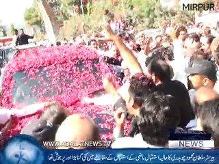 Barrister Sultan welcome on mangla bridge after million march