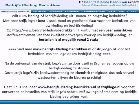 Kleding bedrijfskleding bedrukken Drunen