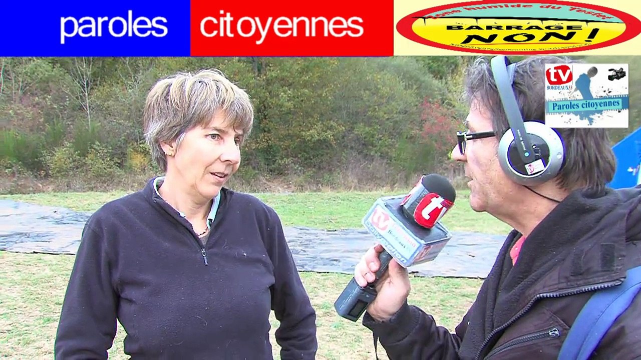 Télévision-Bordeaux-33 reportage sur le Barrage de Sivens Tarn Garonne