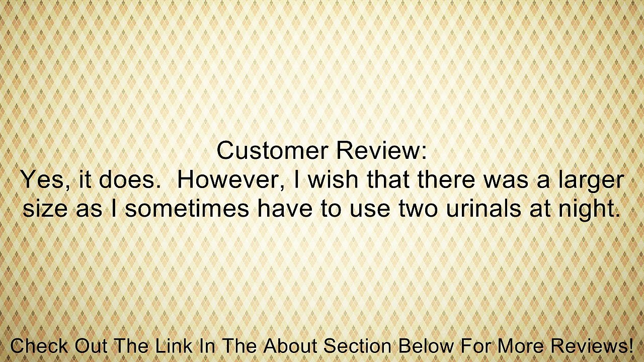 3 Pc 32 oz Deluxe Male Urinal Glow in the Dark Lid Medline Incontinence Pee Bottle Review