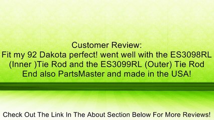 Parts Master ES2080S Adjusting Sleeve Review