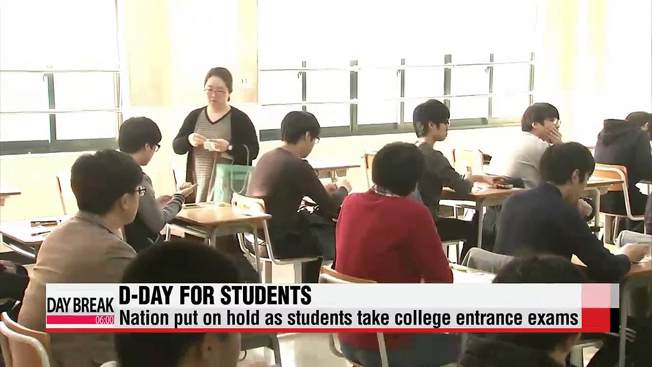 Korea on hold as students take college entrance exams