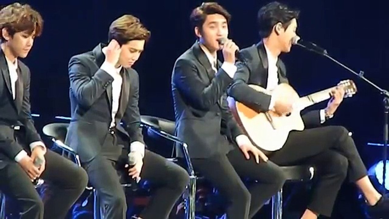 [141030] Music Bank in Mexico - EXO-K singing in spanish (sabor a mi) WITH SUBS
