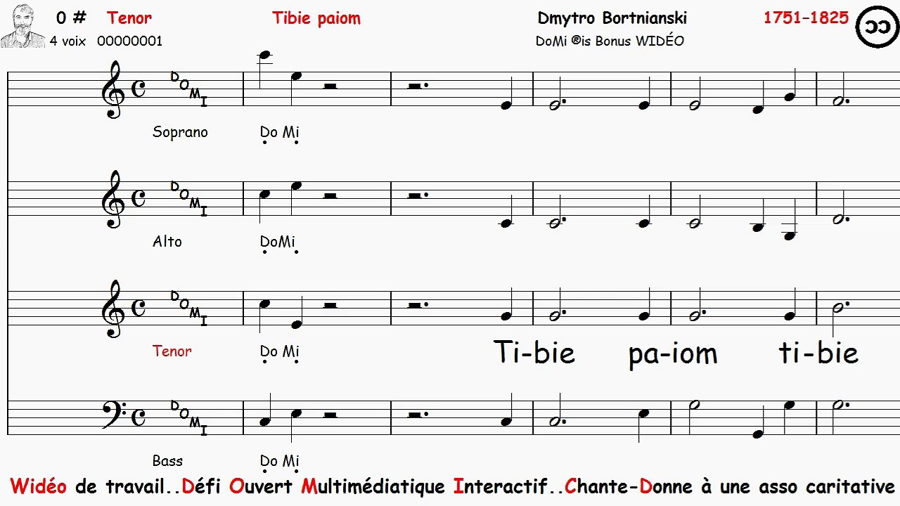 Tibie paiom - Tenor : partition paroles musique - Widéo 00000001
