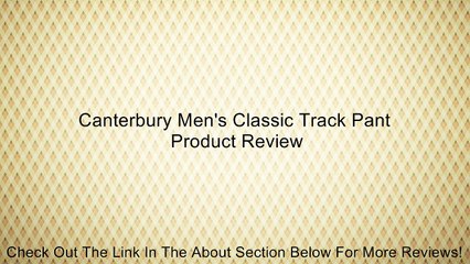 Canterbury Men's Classic Track Pant Review
