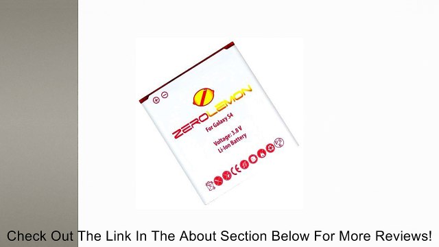 [180 Days Warranty] Zerolemon 1x Samsung Galaxy S4 3000mah Battery (Compatible with At&t I337, Verizon I545, Sprint L720, T-mobile M919, International I9500 & I9505) with 180 Days Zero Lemon Guarantee Warranty World's Largest Capacity for Original Size Ba
