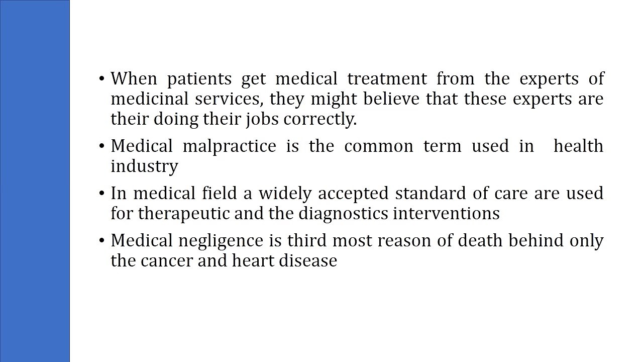 Medical Malpractice - Causes And Statistics