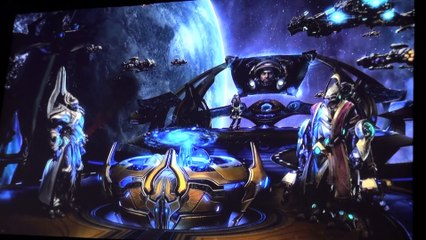 Interface de la campagne solo : la Lance d'Adun dans StarCraft II: Legacy of the Void