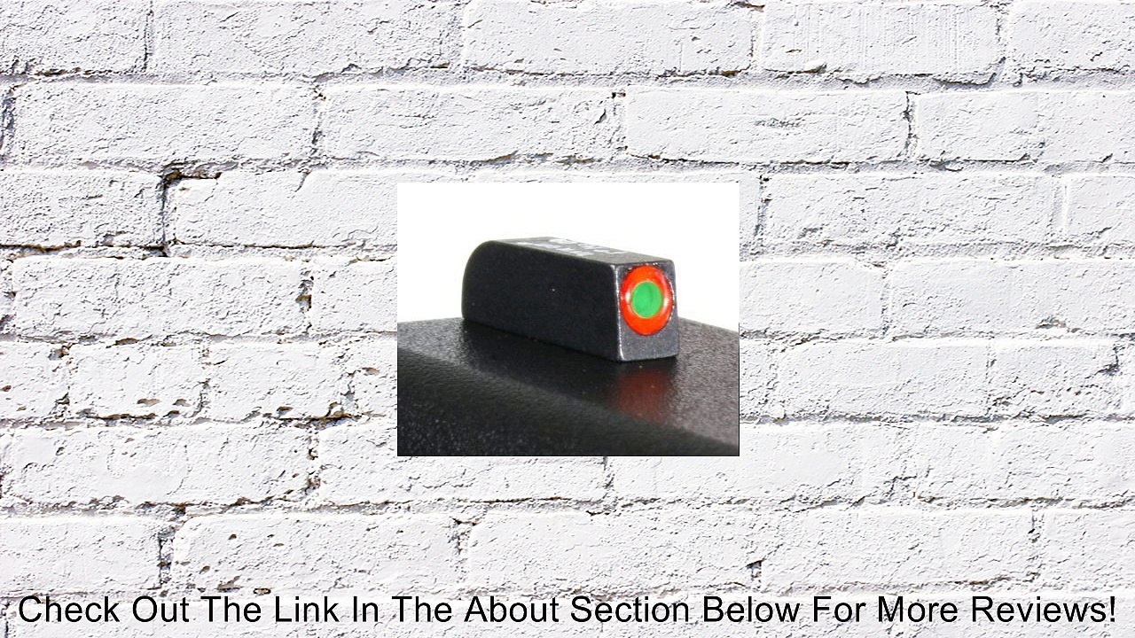 Ultimate Arms Gear Pro 3 Dot Tactical Combat Target Glock Front And Rear Ghost Ring Sight Set with High Visibility Green Dot Trijicon Tritium with Orange Outline for Glock Pistol 17 19 22 23 24 26 27 33 34 35 37 38 39 + 1.5" Front Sight Adjustment Stainle