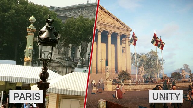Assassin's creed Unity VS real paris - Visual comparison!