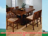 Jofran 7 Piece Mission Counter Height Dining Set in Saddle Brown Oak
