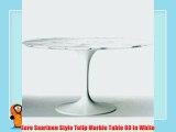 Eero Saarinen Style Tulip Marble Table 60 in White