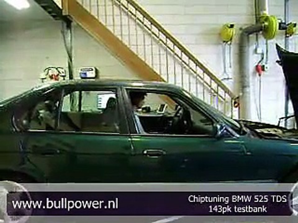 chiptuning BMW 525 tds 143pk testbank bullpower