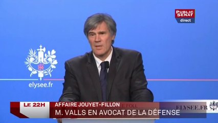 Affaire Jouyet/Fillon, quand M.Valls prend la défense du Secrétaire général de l'Elysée