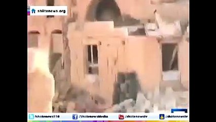 Syrian boy protecting a minor girl from the firing of takfiri terrorists