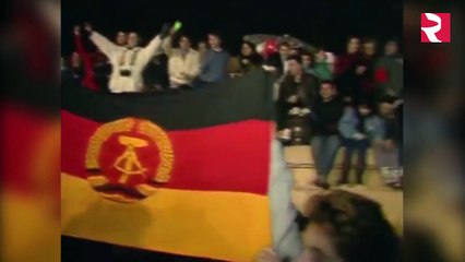 Archive footage of Soviet troops withdrawing from post-Wall Germany