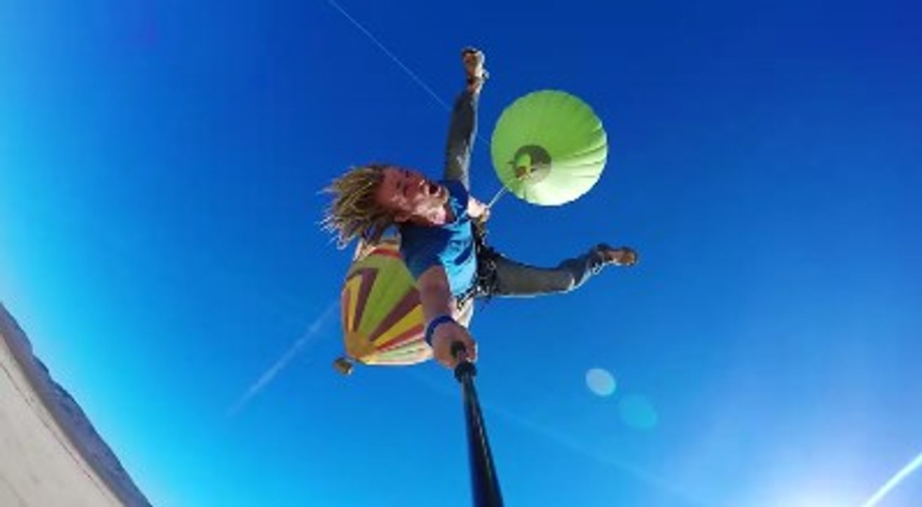 Epic Hot Air Balloon Rope Swing in 4K #incredouble