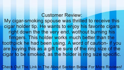 Cigar Mouthpiece Holder TIP - Pick You Own Selection Of Ring Gauge -By F.e.s.s. (54R) Review