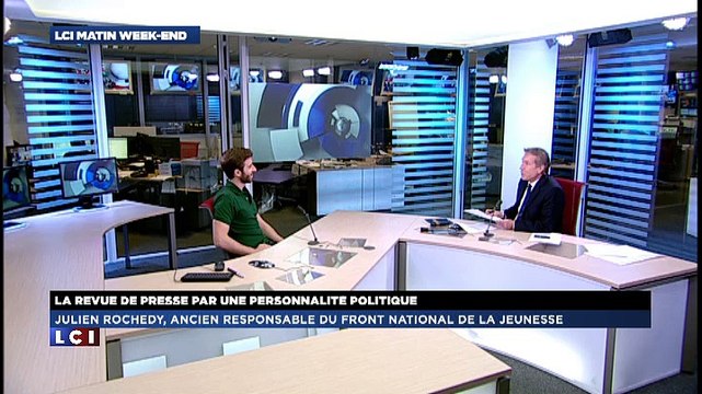 philippe Ballard reçoit pour la revue de presse julien Rochedy, ancien responsable du FNJ et collaborateur de Marine Le Pen