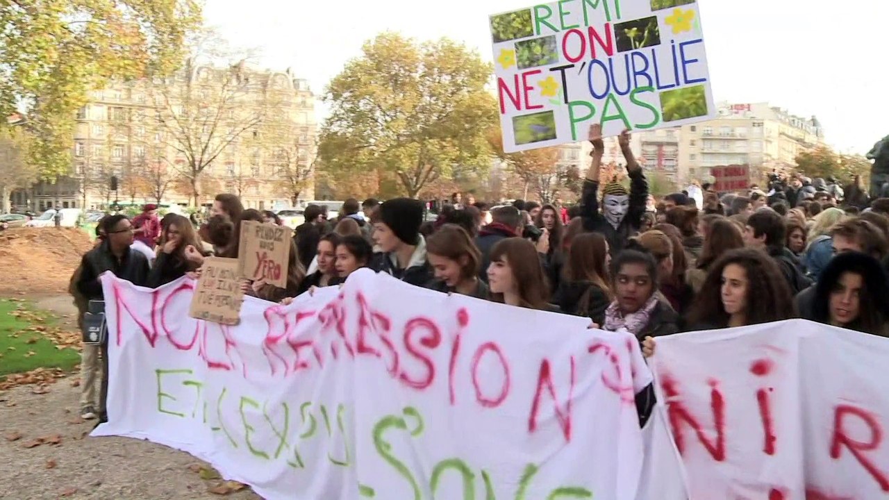 Nouvelle manif lycéenne à Paris en hommage à Rémi Fraisse