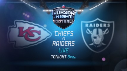 Raiders vs. Chiefs TNF tonight promo