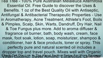 Tea Tree - 100% Pure Australian Melaleuca Alternifolia Essential Oil. Free Guide to discover the Uses & Benefits. 1 oz of the Best Quality Oil with Antiseptic, Antifungal & Antibacterial Therapeutic Properties - Use in Aromatherapy, Acne Treatment, Athlet