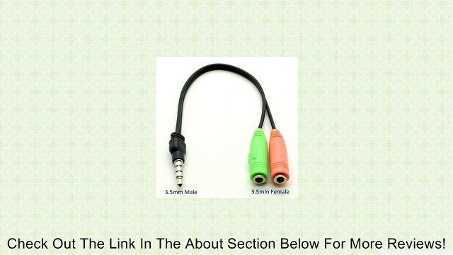 PC Headset to Smart phone Adapter Dual 3.5mm to 3.5mm Review
