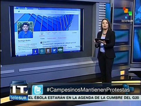 Campesinos guatemaltecos amplían sus demandas en redes sociales