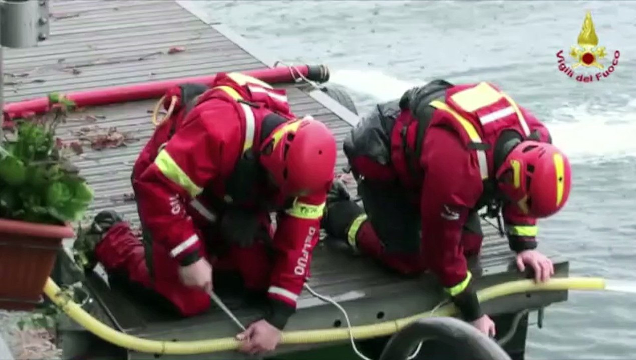 Luino (VA) - Esondazione Lago Maggiore, intervento dei vigili del fuoco (13.11.14)