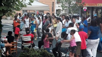 Electric slide at a Block Party