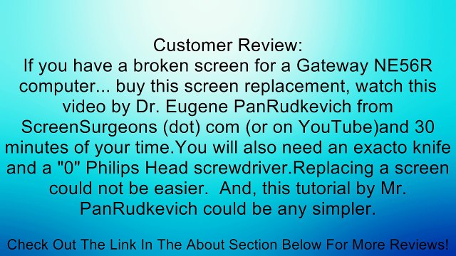 Gateway Notebook NE56R31u, NE56R41u, NE56R35u, NE56R34u ,NE56R27u LED LCD Screen with Glossy Finish and HD WXGA 1366 x 768 Resolution / Laptop Review