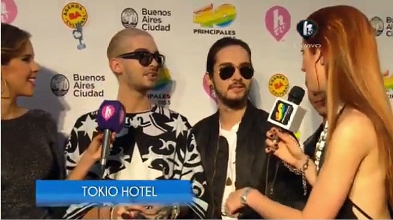 Tokio Hotel on the red carpet Los40 Argentina